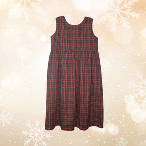 Kids' Holiday Plaid Sleeveless Jumper Dress